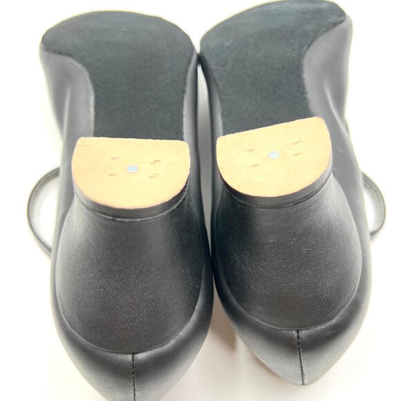 7.5 WIDE WIDTH‎ Capezio Black 459 Jr. Footlight Suede Sole Character Dance Shoes - Picture 12 of 15
